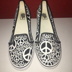Vintage Vans Peace Sign Wedges Women's 7.5